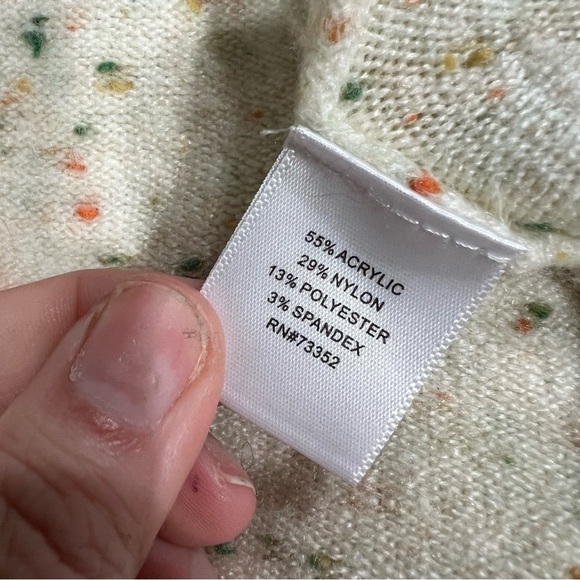 Margeaux & Ellie Speckled Rainbow Open Front Cardigan Size Medium - Picture 9 of 11